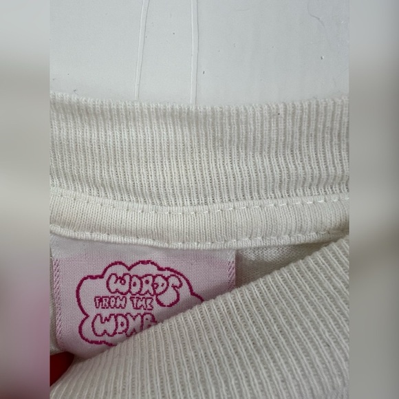 Vintage 90”s Words From The Womb “Who Says My Mom Is Fat” shirt One Size - Picture 4 of 5